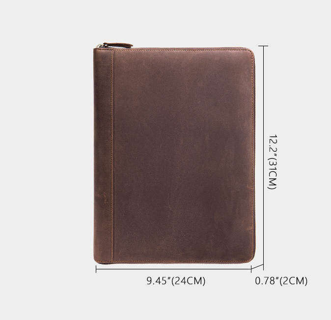 Men's Leather Portfolio iPad Padfolio Notebook Holder File Document Organizer, Notepad Folder, Business Briefcase for Gift VPPBUY shop