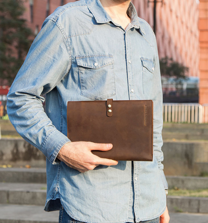 Leather Portfolio,Personalized Tablet Case Envelop, Notebook Holder, Organizer Folders, Engraving for Gift VPPBUY shop