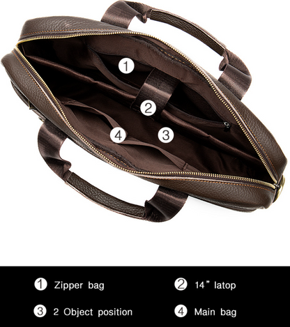 Men's leather shoulder bag Computer Bag Messenger Bag Portfolio Folder Organizer Messenger Bag Leather bag 3212 VPPBUY shop