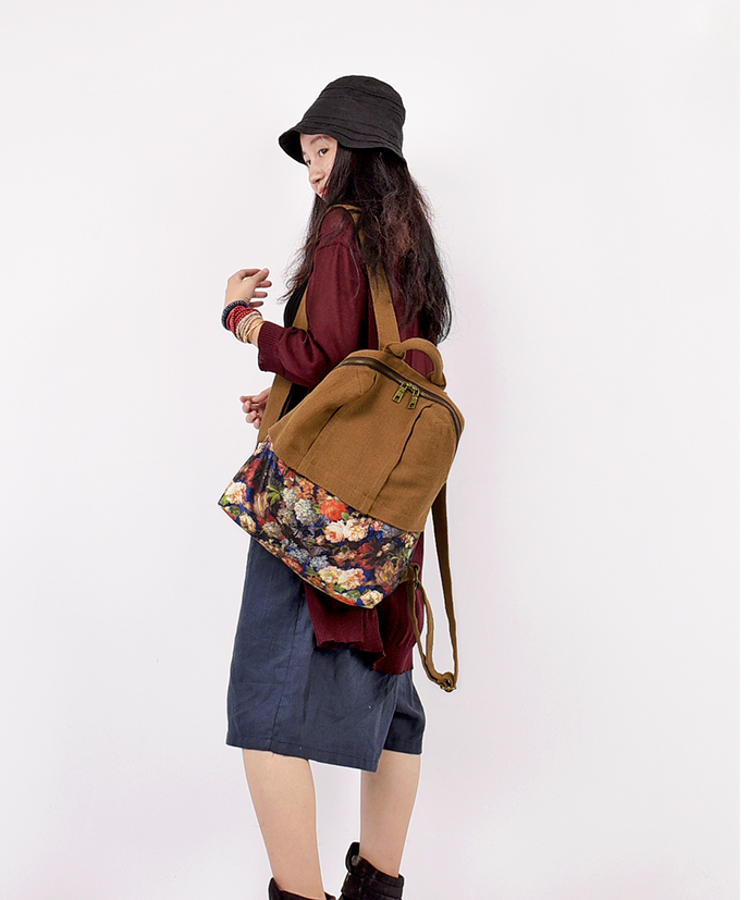 PatchWork Floral Large Casual Simple Women Travel Backpack Shoulder Bag 6335 VPPBUY shop