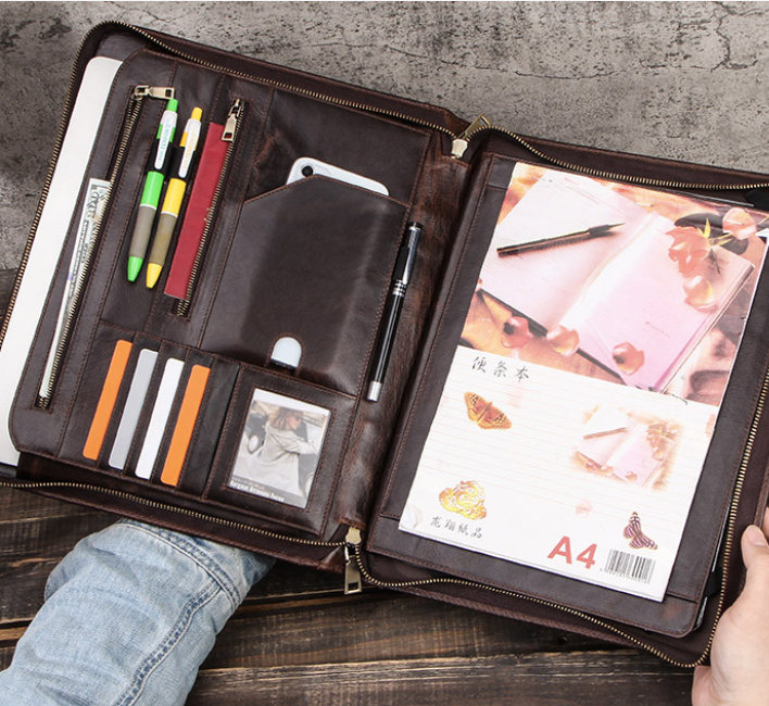 Men's Leather Portfolio iPad 12.9 Padfolio, Tablet Case, Document Folder Organizer Personalized Gift VPPBUY shop