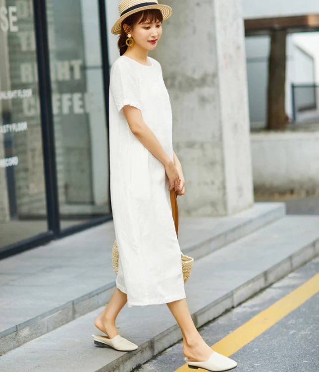 Women Dresses Casual Summer Linen Women Dresses SJ97215 VPPBUY shop