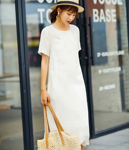 Women Dresses Casual Summer Linen Women Dresses SJ97215 VPPBUY shop