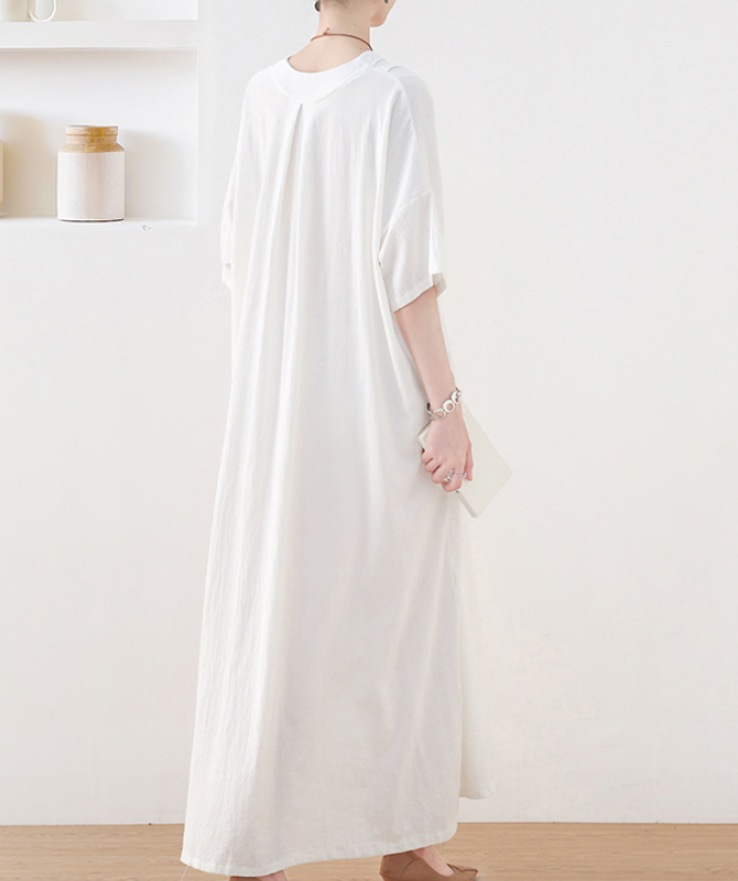 White Linen  Dresses Summer Women Dresses AM962214 VPPBUY shop