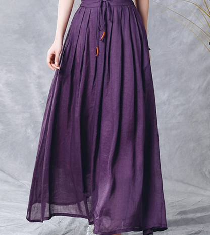 Maxi Women's Skirts Summer Linen Skirt 9840 VPPBUY shop