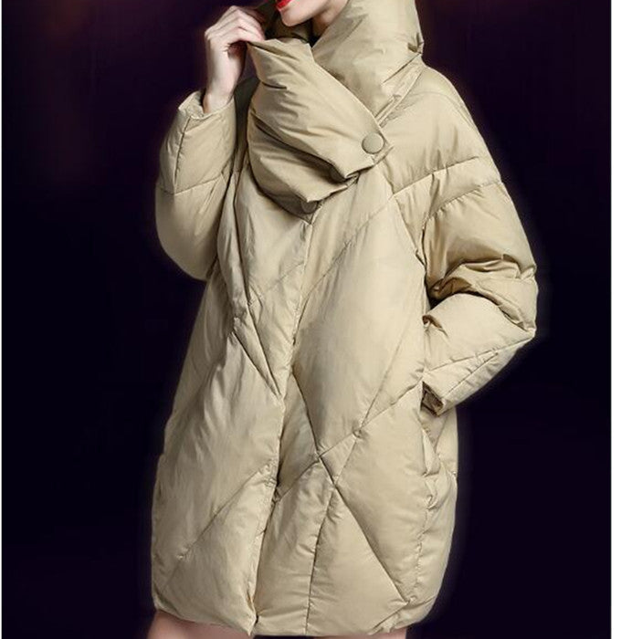 Cocoon Loose Women Puffer Coat Winter Down Coat Hooded Duck Down Jackets 6655 VPPBUY shop