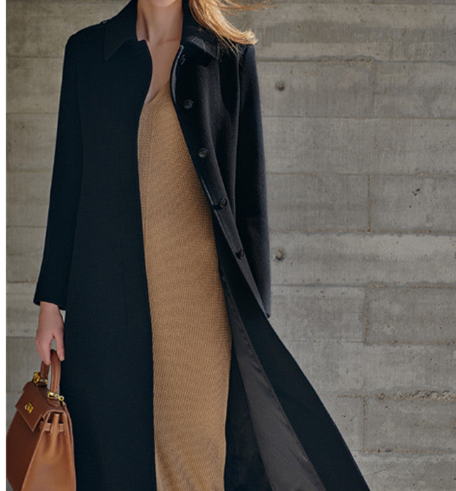 Warm Women Coat Long Wool Coat Jacket 0979 VPPBUY shop