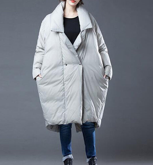 Swallow-tailed Women Winter Loose Duck Down Jackets Long Warm Women Long Down Coat Irregular VPPBUY shop