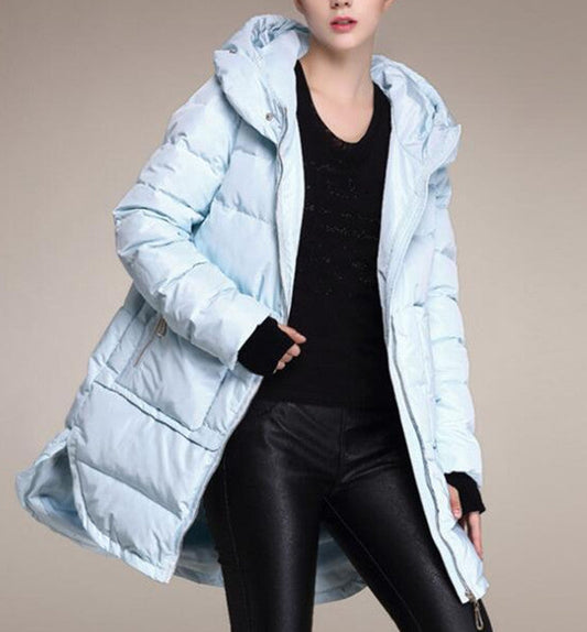 Hooded Loose Women Down Coat Winter 90% Duck Down Jackets With Large Pockets VPPBUY shop