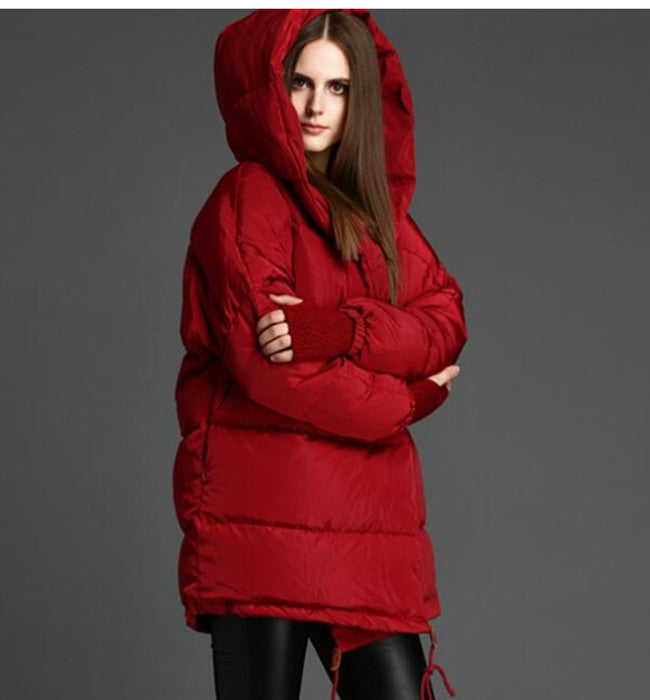 Hooded Women Winter Puffer Coat 90% Duck Down Jackets Warm Down Coat Any Size VPPBUY shop