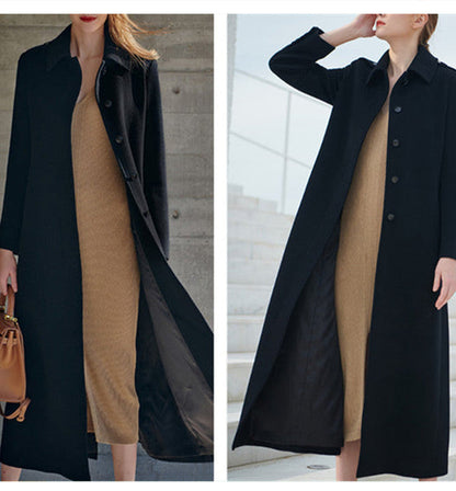 Warm Women Coat Long Wool Coat Jacket 0979 VPPBUY shop