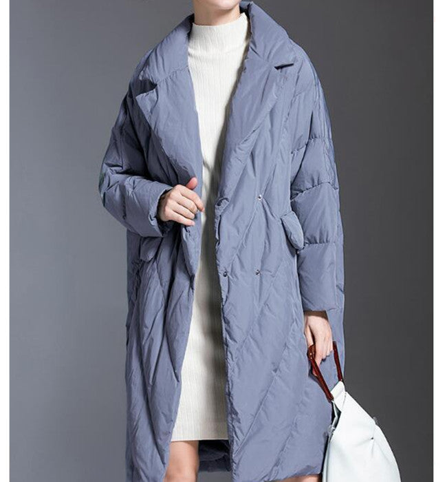 Loose Women Down Coat Winter Loose 90% Hooded Duck Down Jackets Long Warm Down Coat Any Size VPPBUY shop