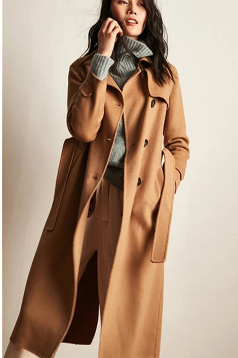 Women Long Wool Coat Warm Wool Coat Jacets 3223 VPPBUY shop