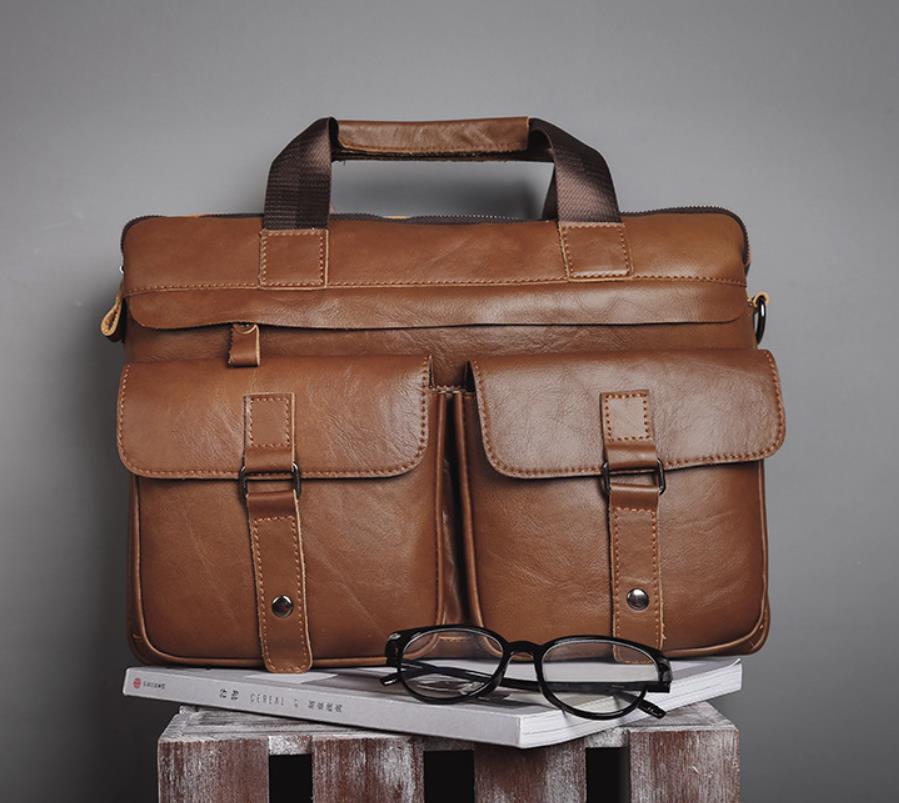 Leather handbag, Laptp Bag, Messenger Shoulder Bag,Men's briefcase men's bag,laptop Bag 0011 VPPBUY shop