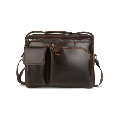 Men's Single Shoulder Bag, Messenger Bag,Laptop Bag,Leather Men's Satchel bag,gift for him 2330 VPPBUY shop