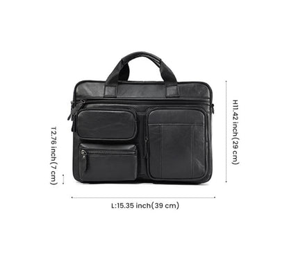 Leather Briefcase men's leather business Laptop bag, Handbag Shoulder Bag, Messenger Bag Leather Men's bag 2121 VPPBUY shop