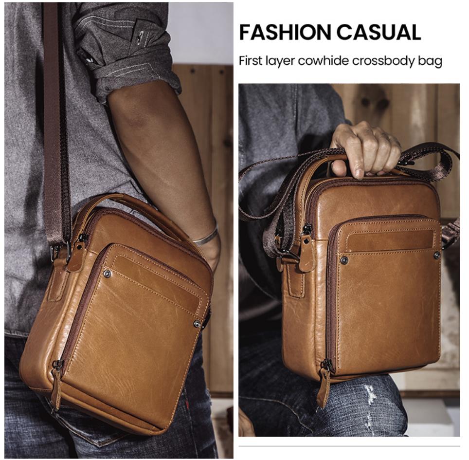 Leather Shoulder bag, men's bag leather Business Briefcase Laptop Bag,Gift for him/her 2632 VPPBUY shop