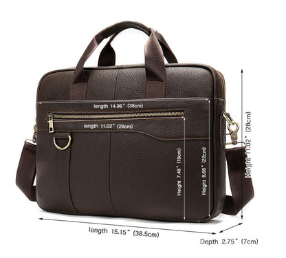 Men's leather shoulder bag Computer Bag Messenger Bag Portfolio Folder Organizer Messenger Bag Leather bag 3212 VPPBUY shop