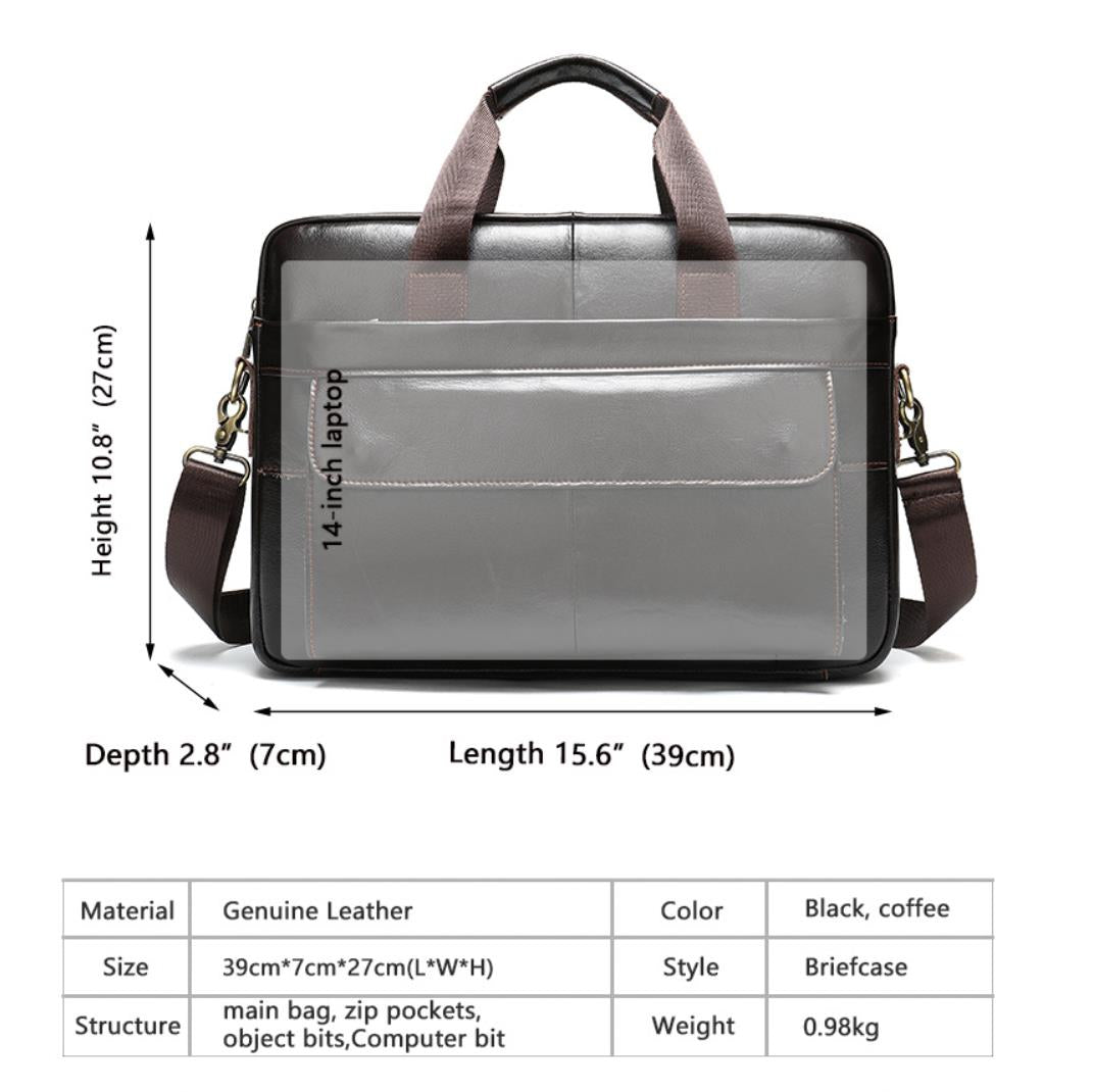 Personalized Men's Briefcase Computer Bag Messenger Bag Leather Business Handbag Gift For Him3857 VPPBUY shop