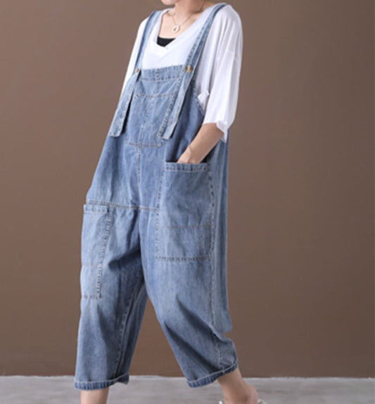 Denim Loose Casual Summer Denim Overall Loose Women Jumpsuits QYCQ05165 VPPBUY shop