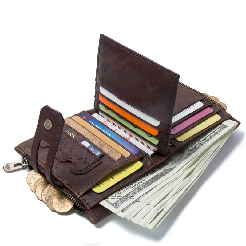 Men's Wallet Leather Purse Wallet Leather Cowhide Men's Coin Purse Holder For Gift VPPBUY shop