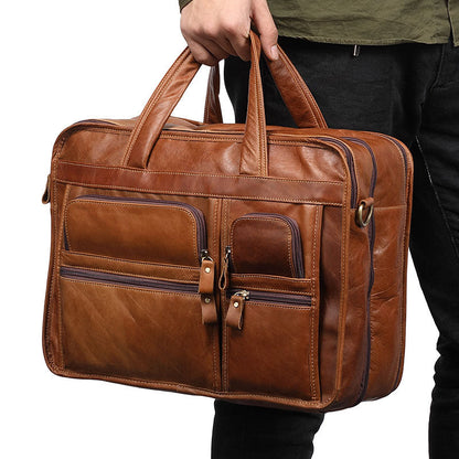 Leather Satchel Bag Laptop Bag. Full Grain Leather Briefcase for Men, briefcase Shoulder Bag, Top Handle Bag, Gift for Him 4601 VPPBUY shop