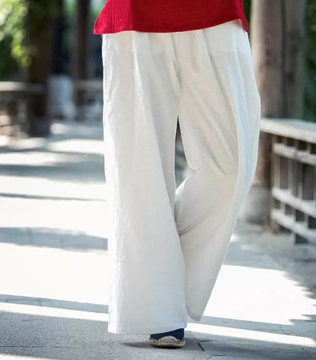 Linen Cotton Wide Leg Women Pants VPPBUY shop