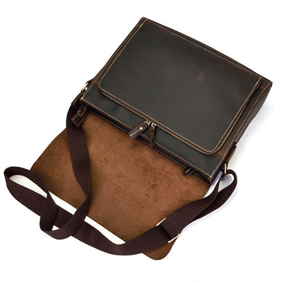 Men Leather Messenger Bag Shoulder Bag Crossbody Bag Leather Portfolio Laptop Bag, Gift for him .8467 VPPBUY shop