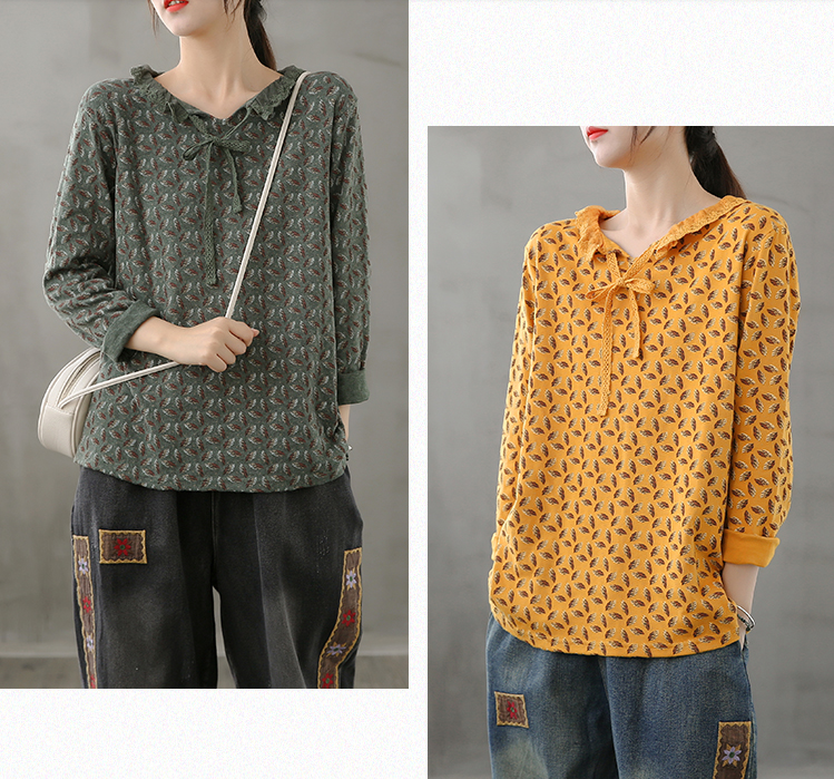 Autumn Women Casual Blouse Cotton Shirts Tops DZA200852 VPPBUY shop