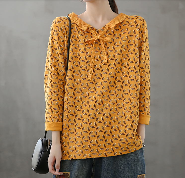 Autumn Women Casual Blouse Cotton Shirts Tops DZA200852 VPPBUY shop