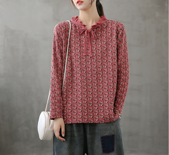 Autumn Women Casual Blouse Cotton Shirts Tops DZA200852 VPPBUY shop