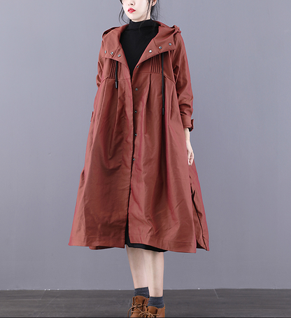 A-line Long Women Casual Hooded Parka Plus Size Coat Jacket JT200932 VPPBUY shop