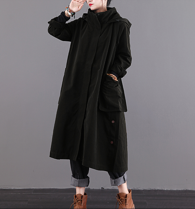 Autumn A-line Long Women Casual Hooded Parka Plus Size Coat Jacket JT201002 VPPBUY shop