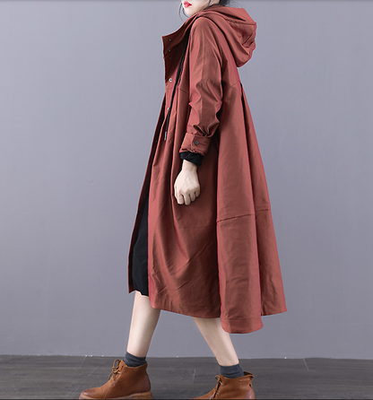 A-line Long Women Casual Hooded Parka Plus Size Coat Jacket JT200932 VPPBUY shop