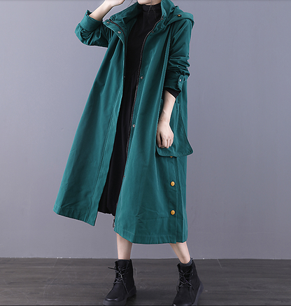 Autumn A-line Long Women Casual Hooded Parka Plus Size Coat Jacket JT201002 VPPBUY shop