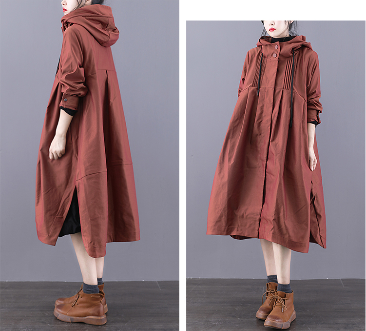 A-line Long Women Casual Hooded Parka Plus Size Coat Jacket JT200932 VPPBUY shop