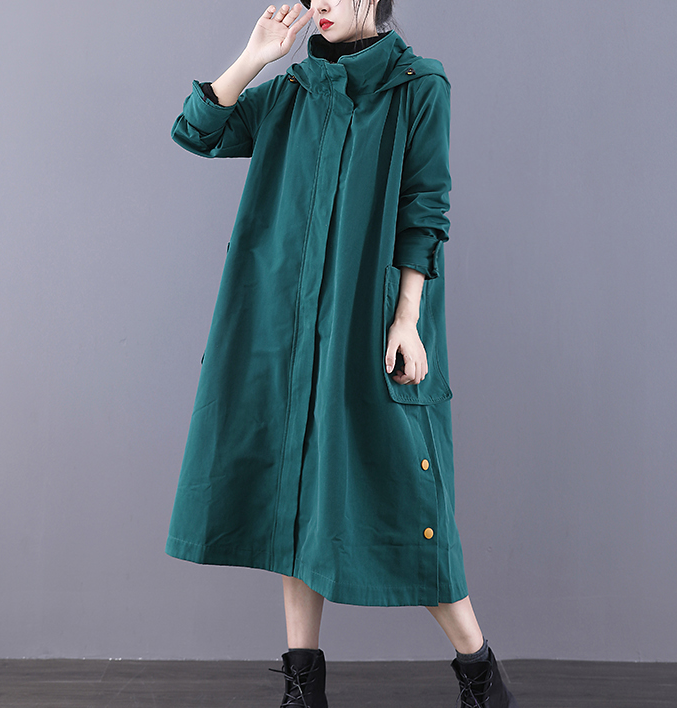 Autumn A-line Long Women Casual Hooded Parka Plus Size Coat Jacket JT201002 VPPBUY shop