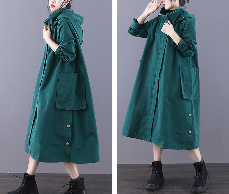 Autumn A-line Long Women Casual Hooded Parka Plus Size Coat Jacket JT201002 VPPBUY shop