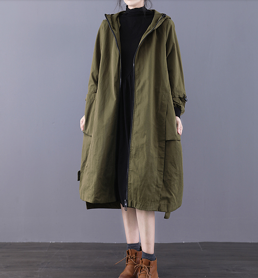 A-line Long Women Casual Hooded Parka Plus Size Coat Jacket JT200943 VPPBUY shop