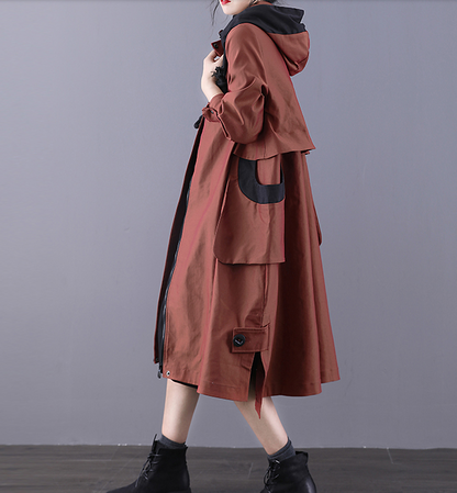 A-line Long Women Casual Hooded Parka Plus Size Coat Jacket JT200945 VPPBUY shop