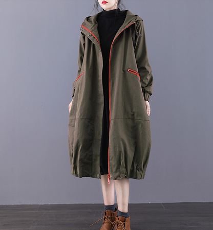 A-line Long Women Casual Hooded Parka Plus Size Coat Jacket JT200934 VPPBUY shop