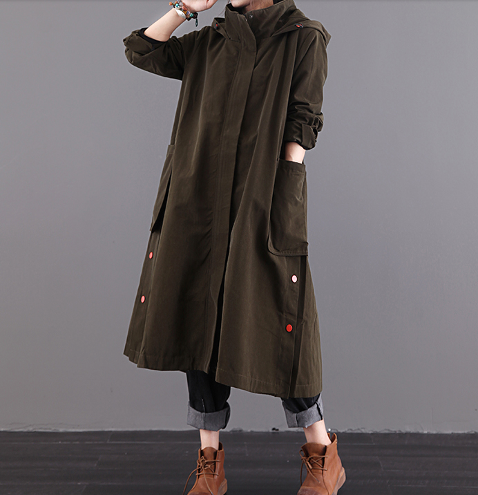 Autumn A-line Long Women Casual Hooded Parka Plus Size Coat Jacket JT201002 VPPBUY shop