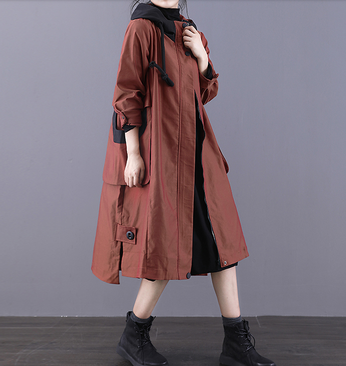 A-line Long Women Casual Hooded Parka Plus Size Coat Jacket JT200945 VPPBUY shop