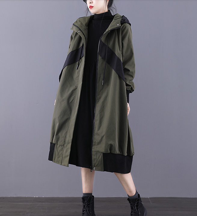 A-line Long Women Casual Hooded Parka Plus Size Coat Jacket JT200944 VPPBUY shop