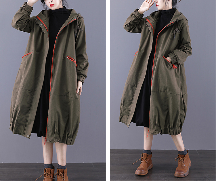 A-line Long Women Casual Hooded Parka Plus Size Coat Jacket JT200934 VPPBUY shop