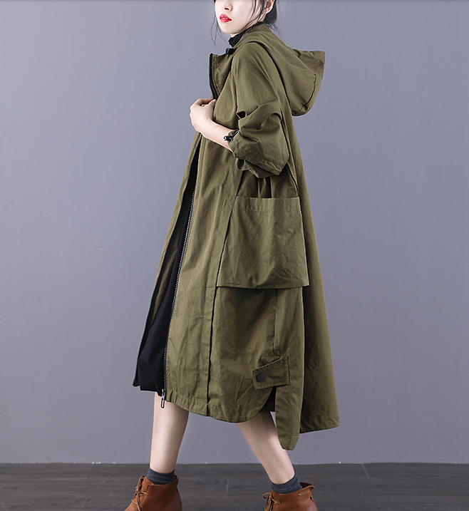 A-line Long Women Casual Hooded Parka Plus Size Coat Jacket JT200943 VPPBUY shop