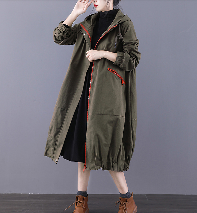 A-line Long Women Casual Hooded Parka Plus Size Coat Jacket JT200934 VPPBUY shop