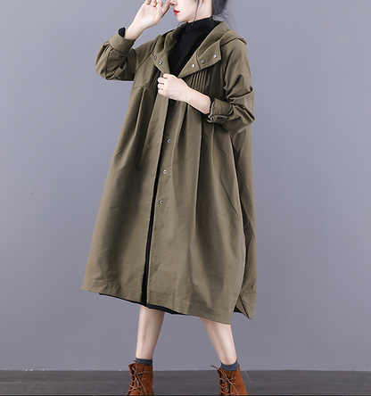 A-line Long Women Casual Hooded Parka Plus Size Coat Jacket JT200932 VPPBUY shop