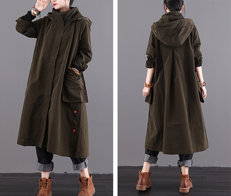 Autumn A-line Long Women Casual Hooded Parka Plus Size Coat Jacket JT201002 VPPBUY shop