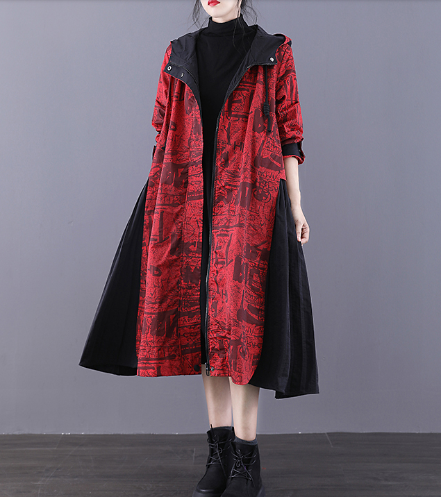 A-line Long Women Casual Hooded Parka Plus Size Coat Jacket JT200942 VPPBUY shop